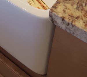 Traditional apron-front sink