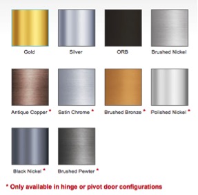 Shower Door Hardware Options