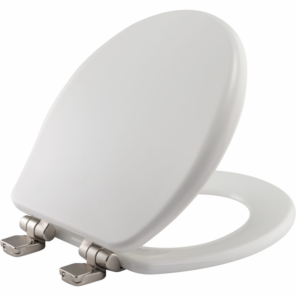 Bemis Brushed Nickel Toilet Seat